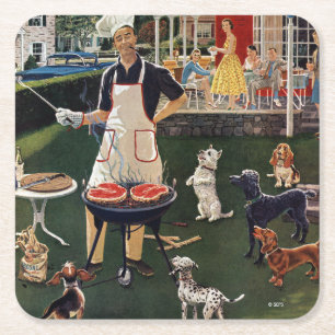 Dessous-de-verre Carré En Papier Hot-dogs