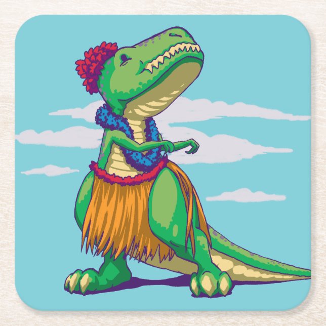Dessous-de-verre Carré En Papier Hula Rex (Devant)