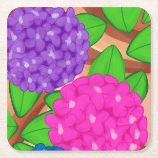 Dessous-de-verre Carré En Papier Hydrangeas