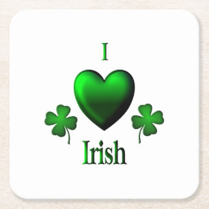 Dessous-de-verre Carré En Papier I Heart Irish