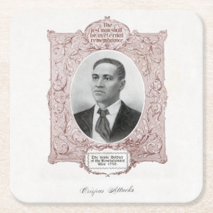 Dessous-de-verre Carré En Papier Icônes de l'histoire noire : Crispus Attucks, Mart