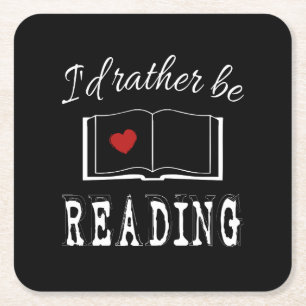 Dessous-de-verre Carré En Papier I'd rather be reading