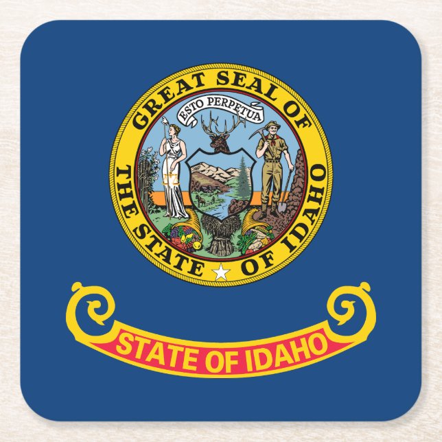 Dessous-de-verre Carré En Papier Idaho State Flag (Devant)
