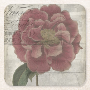 Dessous-de-verre Carré En Papier III floral français