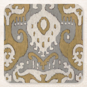Dessous-de-verre Carré En Papier Ikat ocre II