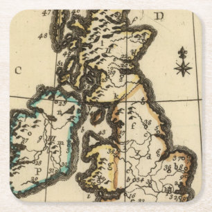 Dessous-de-verre Carré En Papier Îles britanniques 7