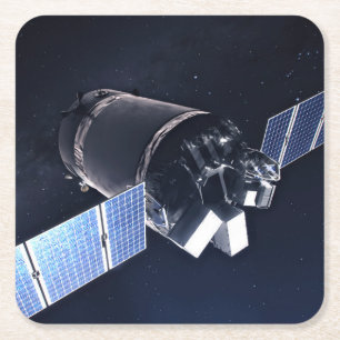 Dessous-de-verre Carré En Papier Illustration Du Dragon Xl Spacecraft.