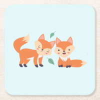 Illustration graphique des renards orange mignons