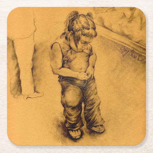 Dessous-de-verre Carré En Papier I'm Lost in Le Tianguie, Mexique (Devant)