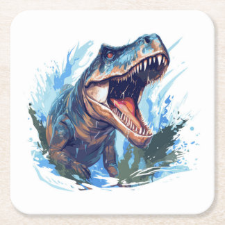 Dessous-de-verre Carré En Papier Image numérique très cool d'une peinture à l'huile