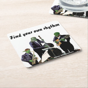 Dessous-de-verre Carré En Papier Imaginaire Blues Musiciens Musique Dessous de verr