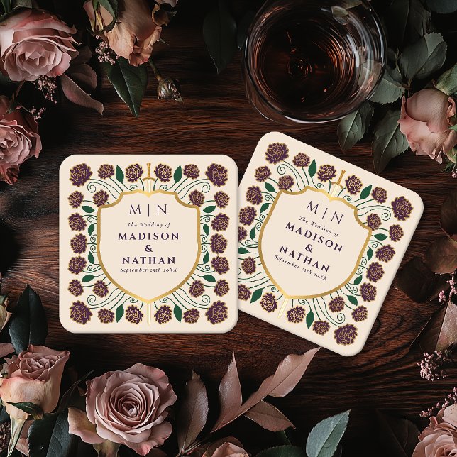 Dessous-de-verre Carré En Papier Imaginaire médiéval de l'épée et du bouclier Maria (Créateur téléchargé)