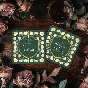 Dessous-de-verre Carré En Papier Imaginaire médiéval de l'épée et du bouclier Maria