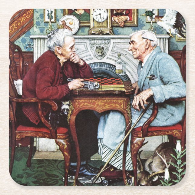 Dessous-de-verre Carré En Papier Imbécile d'avril, 1943 (Devant)