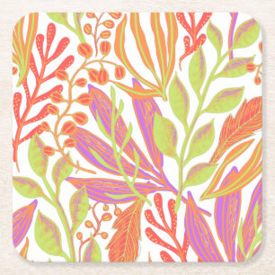 Dessous-de-verre Carré En Papier Impression couleur vibrante