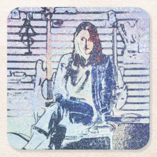 Dessous-de-verre Carré En Papier Impression d'art musical