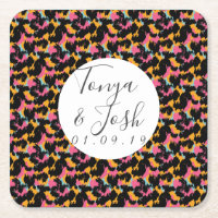 Imprimé guépard coloré motif moderne mariage