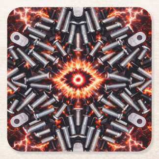 Dessous-de-verre Carré En Papier Industrial Pulse - High-Voltage Coaster Set