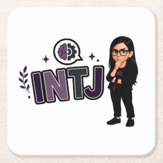 Dessous-de-verre Carré En Papier INTJ — A Visionária Estratégica
