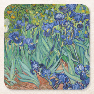 Dessous-de-verre Carré En Papier Irises par Van Gogh