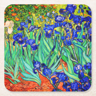 Dessous-de-verre Carré En Papier Irises par Vincent Van Gogh