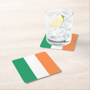 Dessous-de-verre Carré En Papier Irlande National Flag, standard irlandais, bannièr