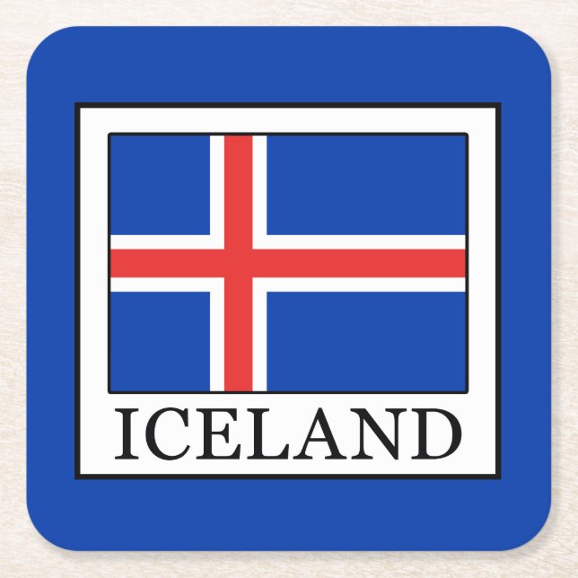 Dessous-de-verre Carré En Papier Islande (Devant)