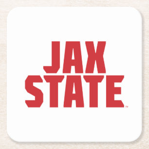 Dessous-de-verre Carré En Papier Jacksonville State University JAX STATE Bold Red