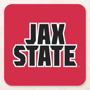 Dessous-de-verre Carré En Papier Jacksonville State University JAX STATE Bold Text