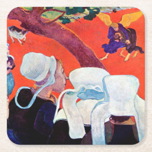 Dessous-de-verre Carré En Papier Jacob Lutte avec l'Ange, Gauguin