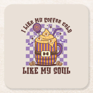 Dessous-de-verre Carré En Papier J'Aime Mon Café Froid