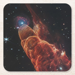 Dessous-de-verre Carré En Papier James Webb Télescope Spatial Tornado cosmique