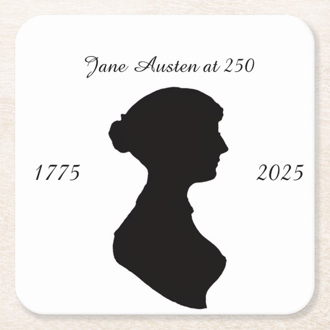 Dessous-de-verre Carré En Papier Jane Austen at 250 (Devant)
