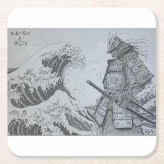 Dessous-de-verre Carré En Papier Japanese　samurai&ukiyoe original art