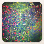 Dessous-de-verre Carré En Papier Jardin italien Gustav Klimt<br><div class="desc">Dessous de verre en papier représentant la peinture à l’huile de Gustav Klimt,  Paysage du jardin italien (1913). Un beau jardin de fleurs colorées : rouge,  blanc,  rose,  violet. Un grand cadeau pour les amateurs d'art Art Nouveau et autrichien.</div>