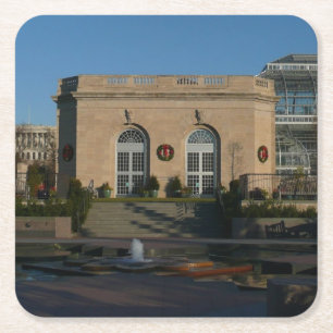 Dessous-de-verre Carré En Papier Jardins botaniques à Noël à Washington DC