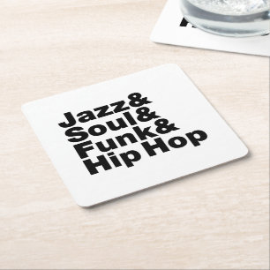 Dessous-de-verre Carré En Papier Jazz & Soul & Funk & Hip hop
