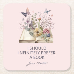 Dessous-de-verre Carré En Papier Je devrais infiniment préférer un livre II - Jane