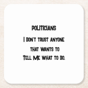 Dessous-de-verre Carré En Papier Je ne fais pas confiance