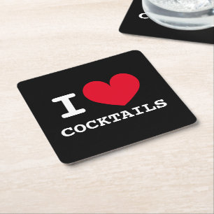 Dessous-de-verre Carré En Papier Je suis fan des sous-verres pour boissons personna