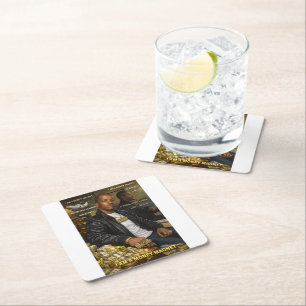 DESSOUS-DE-VERRE CARRÉ EN PAPIER JE SUIS UN AIMANT À ARGENT COASTERS