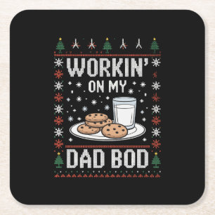 Dessous-de-verre Carré En Papier Je Travaille Sur Mon Corps De Papa Noël Papa Noël