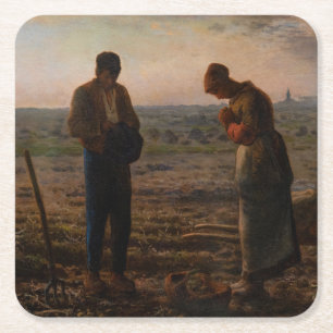 Dessous-de-verre Carré En Papier Jean-François Millet - L'Angelus