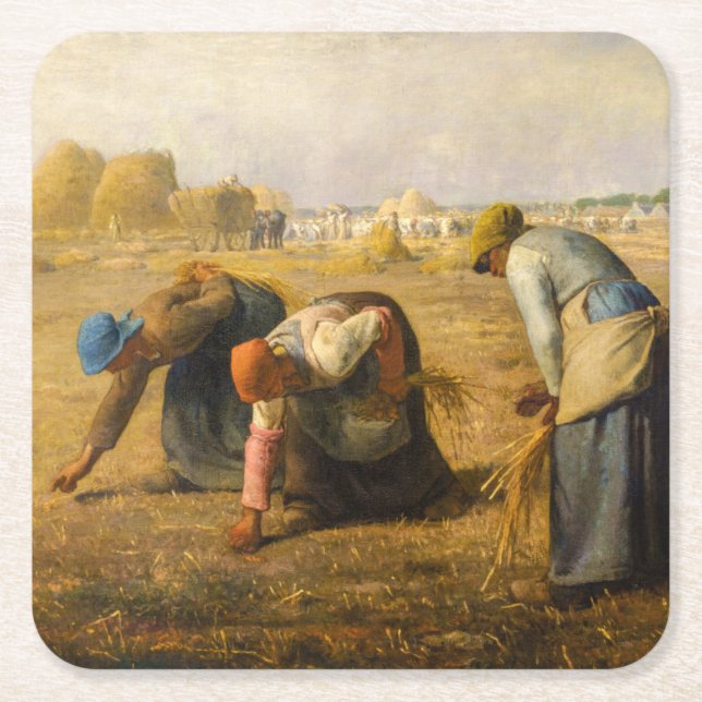Dessous-de-verre Carré En Papier Jean-François Millet - Les Gleaners (Devant)