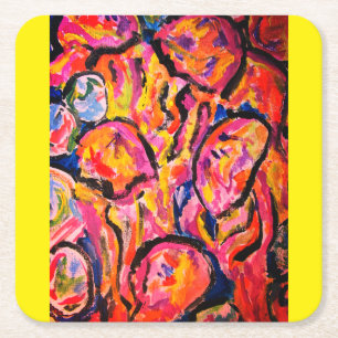 Dessous-de-verre Carré En Papier Jellyfish danser dans l'océan Jigsaw puzzle phot