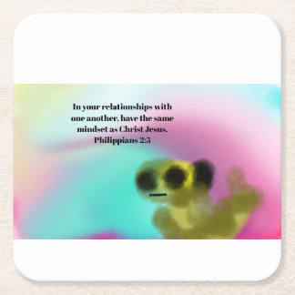 Dessous-de-verre Carré En Papier jesus love us