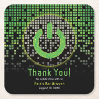 Jeu vidéo noir vert Gamer Bar Mitzvah