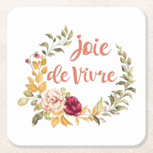 Dessous-de-verre Carré En Papier Joie de Vivre