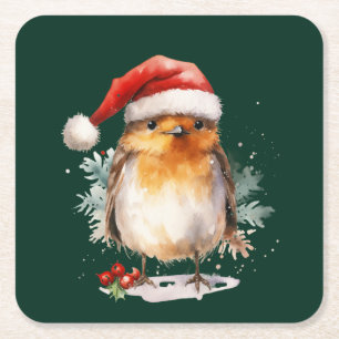 Dessous-de-verre Carré En Papier Joli Robin