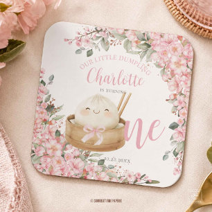 Dessous-de-verre Carré En Papier Jolis Petits Bouquets de Cerisiers en Fleur pour l